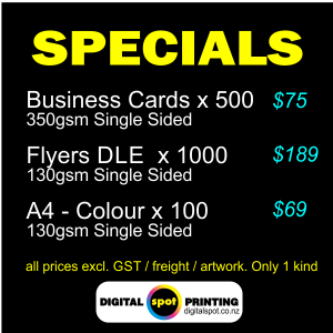 Printing Specials 2015 Business Cards Flyers Auckland
